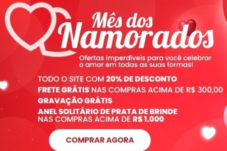 Promo Mês dos Namorados Fábrica das Alianças